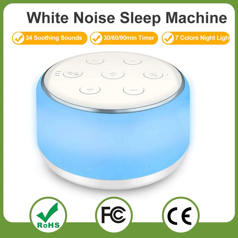 White Noise Machine Desktop Sleep Sound Machine for Baby Sleep