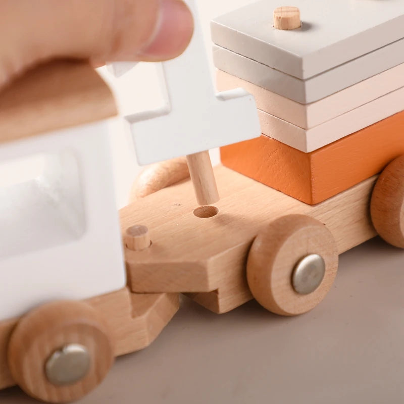 Wooden Train Birthday Toy  Montessori Toys Baby Educational Toys