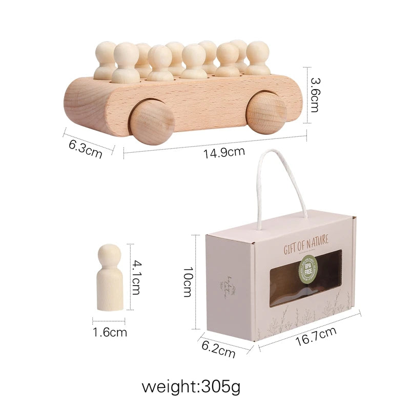 Wooden Train Birthday Toy  Montessori Toys Baby Educational Toys